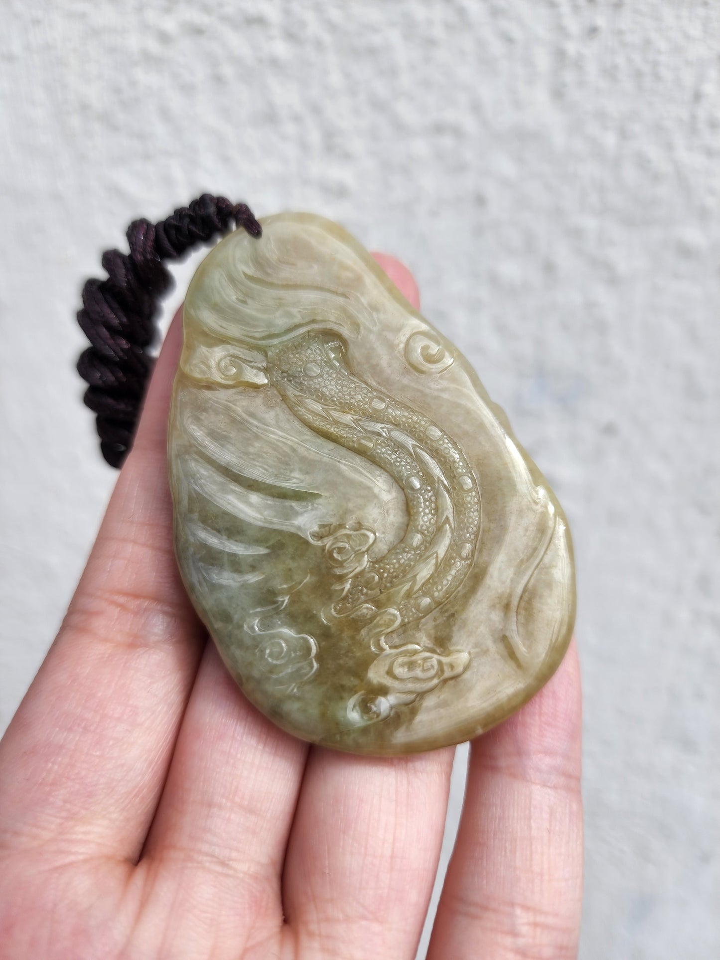 龍牌隨形全黃翡